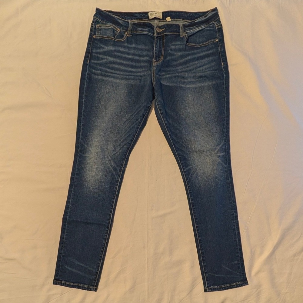 BKE Payton Skinny Jeans Womens 34R Medium Wash Stretch Denim 34x31.5